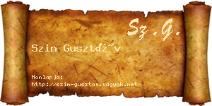 Szin Gusztáv névjegykártya