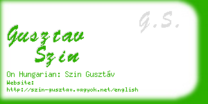 gusztav szin business card